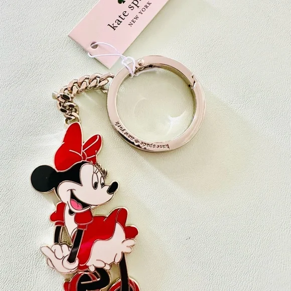 Kate Spade NEW in Dust Bag Disney Minnie Mouse Keychain & Bag Charm - Picture 5 of 7